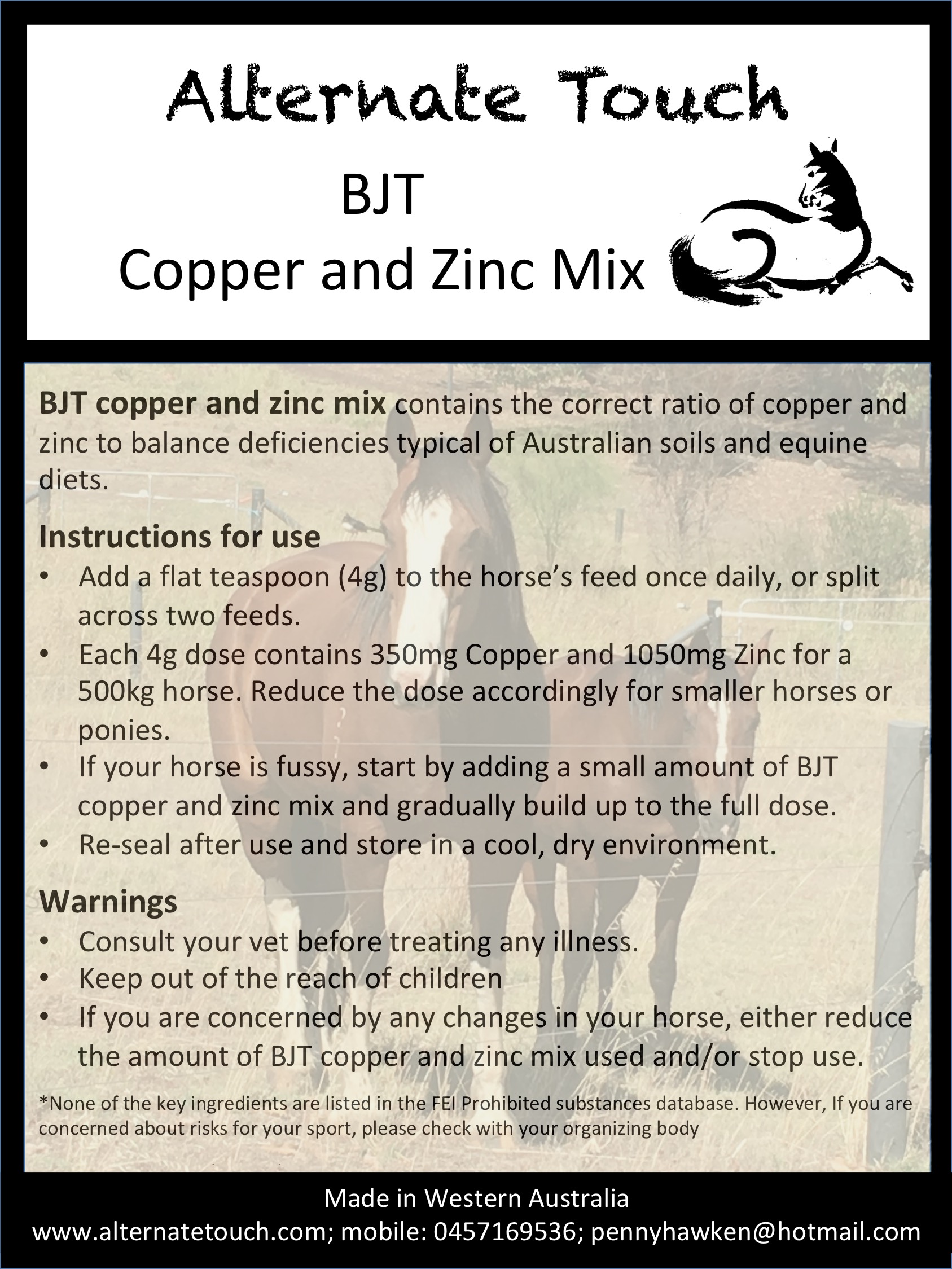 BJT copper and zinc mix